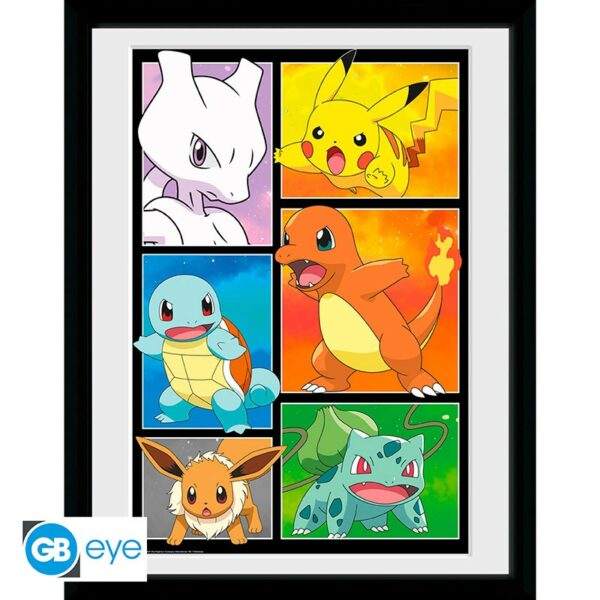 Pokémon - gerahmtes Bild "Comic Panel" (30x40)