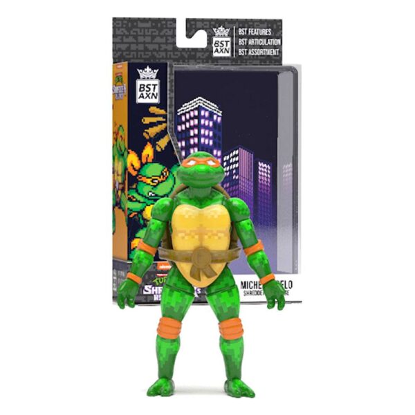 x_tlsbatmntmicwb04 Teenage Mutant Ninja Turtles BST AXN Actionfigur NES 8-Bit Michelangelo 13 cm