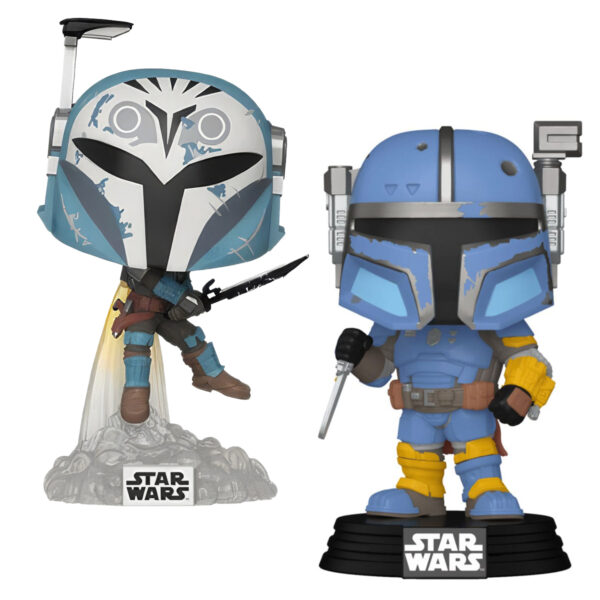 Star Wars: The Mandalorian POP! Vinyl Figuren Paz Vizsla & Bo-Katan w/Darksaber and Jet Pack 9 cm