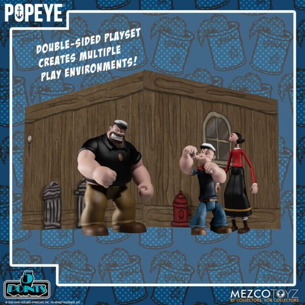 x_mez18060_f Popeye 5 Points Actionfiguren Deluxe Box Set 9 cm