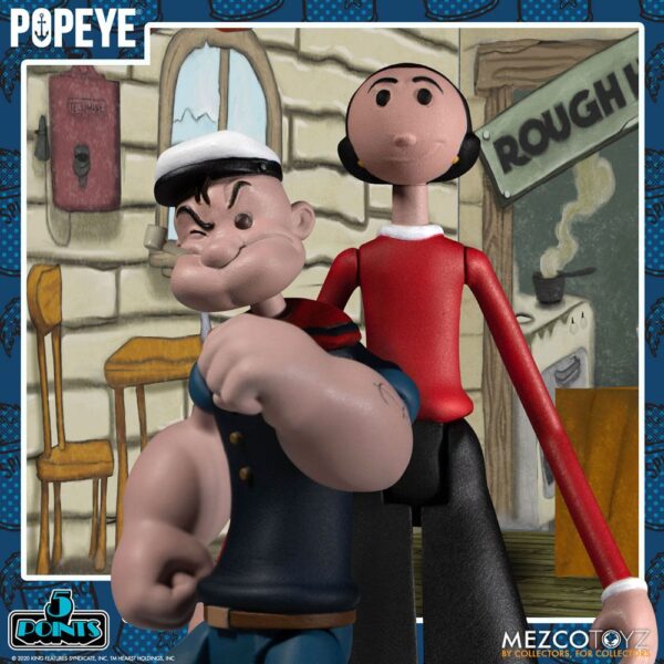 x_mez18060_g Popeye 5 Points Actionfiguren Deluxe Box Set 9 cm