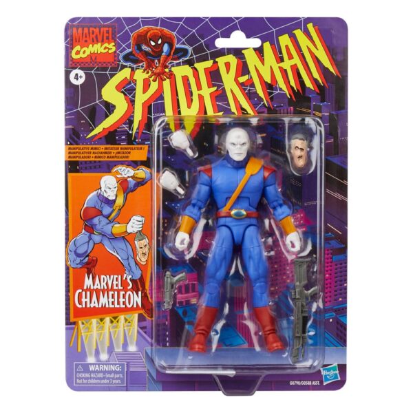 x_hasg0790_h Marvel Legends Spider-Man Retro Actionfigur Marvel's Chameleon 15 cm