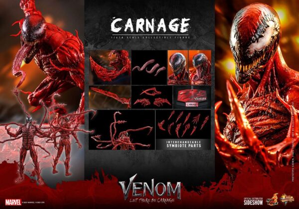 Hot Toys Venom: Let There Be Carnage Movie Masterpiece Series PVC Actionfigur 1:6 Carnage 43 cm 09 Venom: Let There Be Carnage Movie Masterpiece Series PVC Actionfigur 1/6 Carnage 43 cm