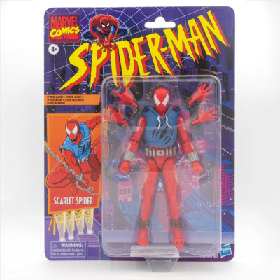 Marvel Legends Spider-Man Animated Retro Card Scarlet Spider Actionfigur 15 cm