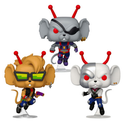 Biker Mice From Mars Pop! Animation Vinyl Figuren Vinnie + Modo + Throttle 9 cm