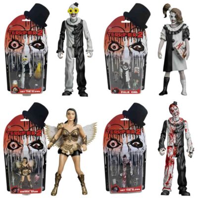 Terrifier 2 Actionfiguren Set (2x Art, Angelo Warrior Sienna, Pale Girl)